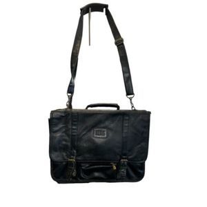 Vintage Billblass Genuine Leather Briefcase Bag With Shoulder Strap